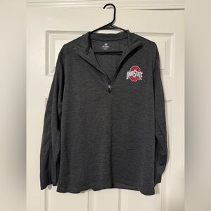 Men’s Ohio State Gray Quarter-Zip Pullover